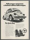 1973 VOLKSWAGEN advertisement, VW  special edition SPORTS BUG, print ad B&W