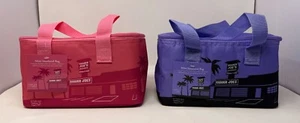 Trader Joe's Mini Insulated Cooler Tote Lunch Bag Pink and Purple - Picture 1 of 12