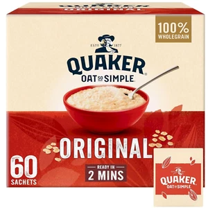 Quaker Porridge Oats So Simple Original 60 x 27g Sachets Breakfast in 2 Minutes - Picture 1 of 6
