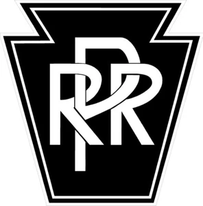 #482 (2) 3" PRR Pennsylvania Railroad Vintage Decal Sticker LAMINATED - Picture 1 of 6