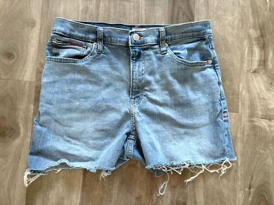 Vintage Tommy Jeans Women Light Blue Y2K Preppy Boyfriend Denim Shorts 6/W28 - Image 1 of 4