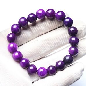 10mm Natural Purple Sugilite South Africa Crystal Gem Bangle Bracelet Handmade