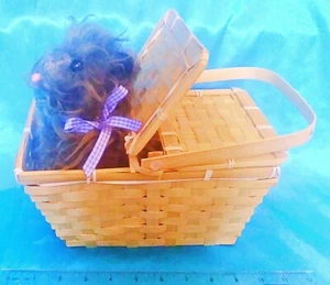 LARGE Wizard Of Oz Toto In Basket Rubies Halloween Costume Accessory Plush Dog - Picture 1 of 6