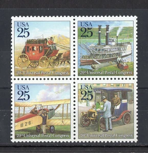 2434 - 2437 * CONGRESO POSTAL UNIVERSAL * Bloque de 4 estampillas postales de Estados Unidos MNH   - Imagen 1 de 1