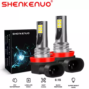 2x H11 LED Headlight Fog Light Bulbs H8 H9 6000K White High Power Fog Lamp Kits - Bild 1 von 9