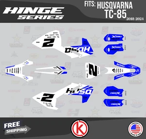 Graphics Kit for  Husqvarna TC85 (2018-2022) Hinge - BLUE - Picture 1 of 6