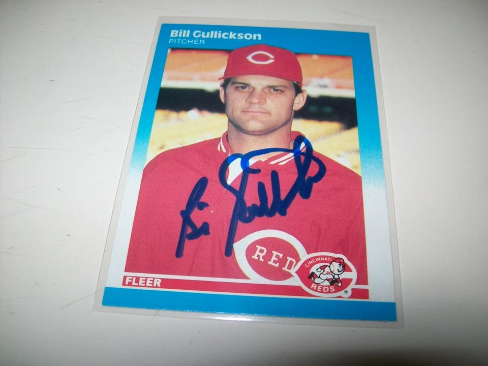 1987 FLEER BILL GULLICKSON AUTOGRAPH SIGNED AUTO #203 CINCINNATI REDS - Image 1 of 2