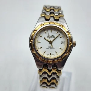 Ellesse Womens Two Tone Quartz Dress Watch Swiss W/ Manual & Links New Battery - Picture 1 of 10