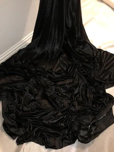 1 mtr Luxus Schwarz Velours Samt Stoff..58” Breit (147cm) Kleid, Polster. - Bild 1 von 3