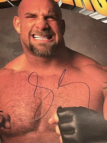 BILL GOLDBERG SIGNED Original 1998 WCW 16x20 Poster ORIGINAL SIGNATURE Head Shot Cover