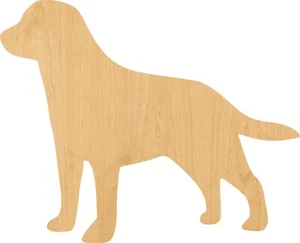 Dog Lab Laser Cut Out Wood Shape Craft Supply - Woodcraft Cutout - Picture 1 of 1