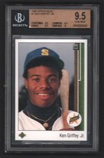 Ken Griffey Jr. Mariners HOF 1989 Upper Deck #1 Rookie Card Rc BGS 9.5 x562