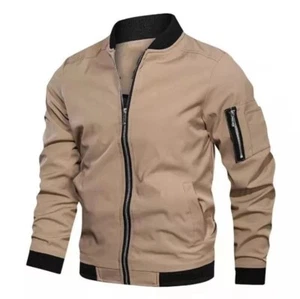 GIACCA DA UOMO, GIACCA BOMBER CASUAL, GIACCA AUTUNNO E PRIMAVERA, GIACCA A VENTO - Imagen 1 de 13
