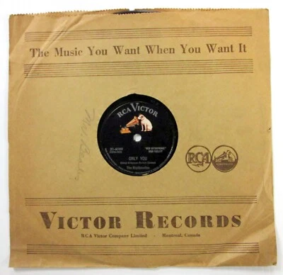 The RHYTHMETTES 78rpm Only You / Him 10" RCA VICTOR #25 - Image 1 of 3
