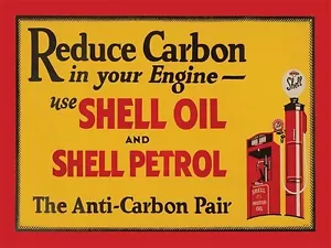 Shell Reduce Carbon large steel sign 400mm x 300mm - Picture 1 of 1