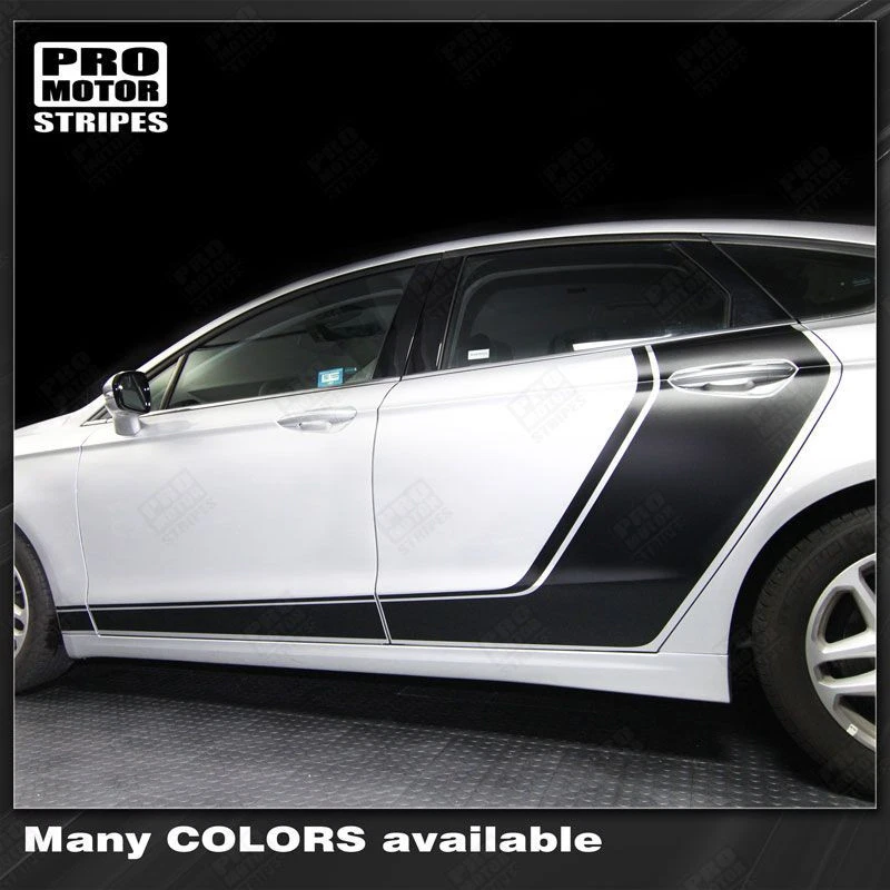 Adesivos de listras laterais Ford Fusion 2013-2021 com destaque para porta (escolha a cor) - Imagem 1 de 2