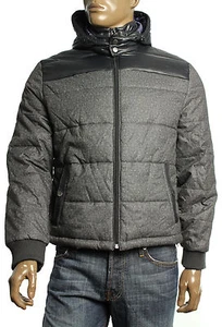 New Mens Inc International Concepts Gray Hooded Vincent Bib Puffer Jacket M - Picture 1 of 4