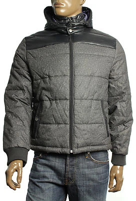 Nueva chaqueta acolchada Vincent con capucha gris Inc International Concepts para hombre M Foto 1 de 4