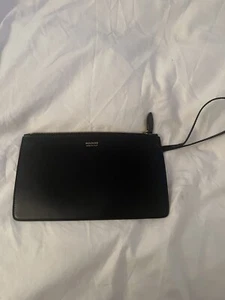 Rochas Clutch Umschlag schwarz Leder Handschlaufe Made in Italy - Bild 1 von 6
