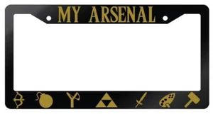 My Arsenal Glossy Black License Plate Frame Legend Of Zelda - Bild 1 von 1
