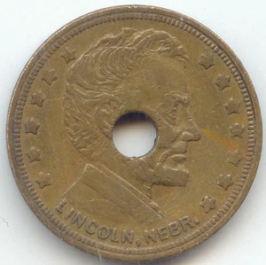 Lincoln NE, Nebraska, The Lincoln Traction Company, One C Y Fare - Bild 1 von 2