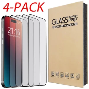 4-Packs Clear Tempered Glass Screen Protector For iPhone 17 Air/17 Pro Max/Pro - Picture 1 of 16