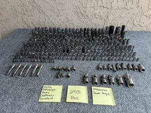 HUGE LOT 253 pc Craftsman Husky Stanley Pittsburgh Sockets 1/4" & 3/8" & 1/2" - Picture 1 of 19