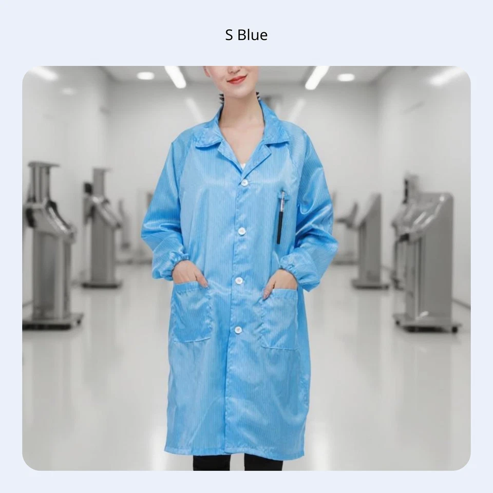 Anti-Static Lab Coat with Hood, Dustproof Workwear - Image 1 of 4