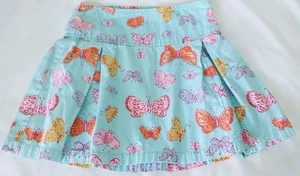 Vintage Gap Pleated Skirt Butterfly Aqua Skirt Girl's 8 - Picture 1 of 5
