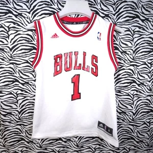 AUCN 0718 Thrifted Youth Medium STAINED Adidas Derrick Rose Jersey GWOSLOO.33 - Picture 1 of 13