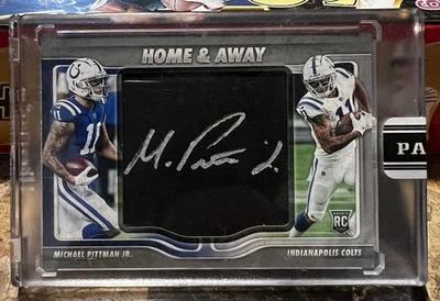 2020 Panini Instant NFL Home & Away Michael Pittman Jr Rookie RC Auto SSP 10/10 - Image 1 of 2