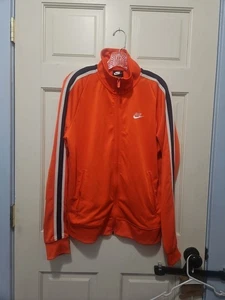Nike Track Suit Jacket Medium Sporty Orange Streetwear - Picture 1 of 15