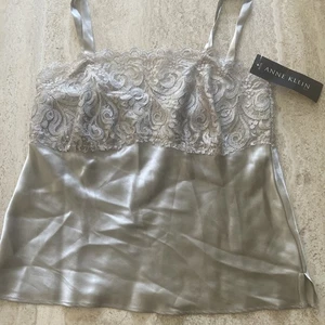 Nuevo con etiquetas Camiseta sin mangas Ann Taylor LOFT Champagne Sill Encaje Talla 2 Petite - Imagen 1 de 10
