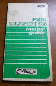 1986 Ford Mustang Owners Manual User Guide Reference Operator Book Fuses Fluids - Picture 1 of 2