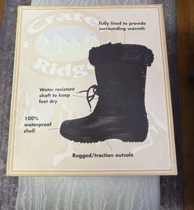 Crate Ridge schwarze wasserdichte Stiefel Größe 8 - Bild 1 von 6