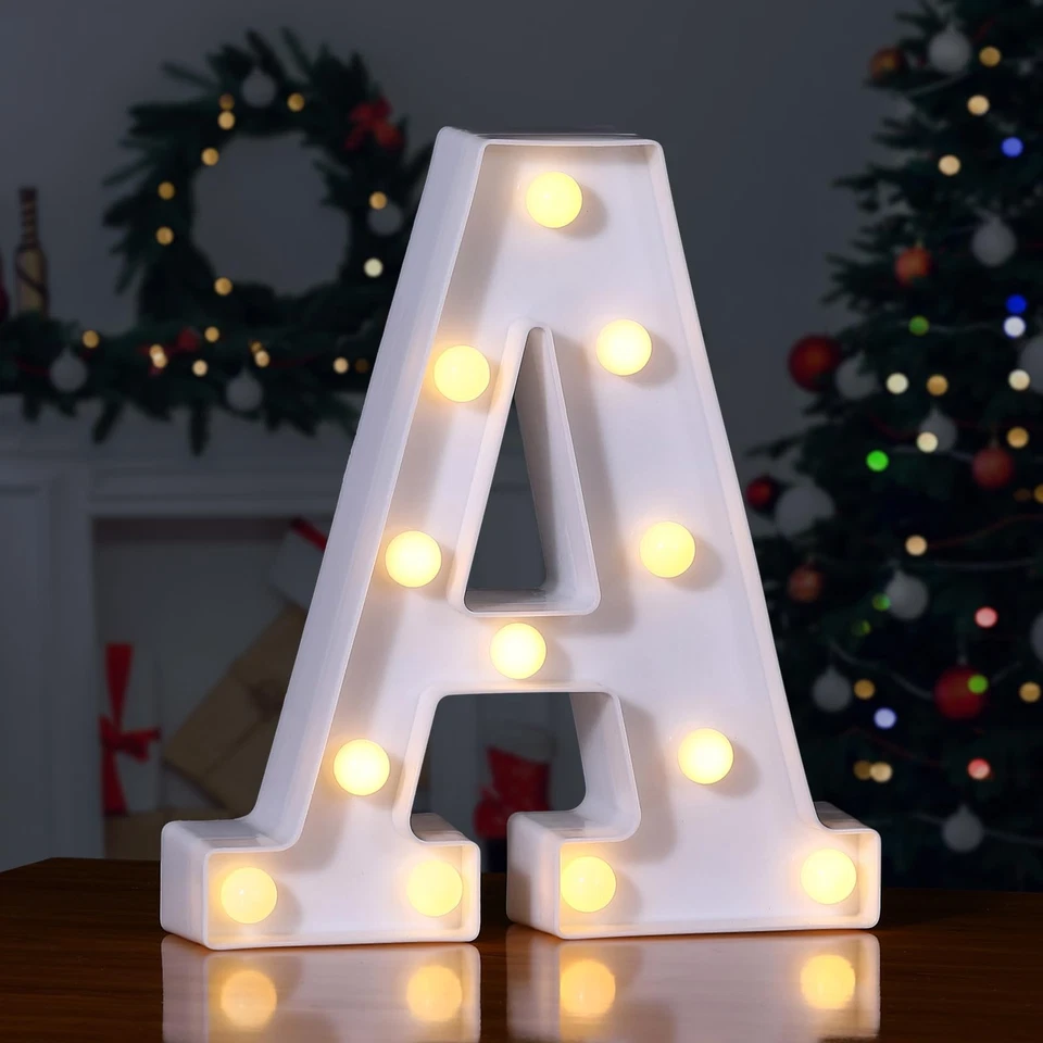 Foaky LED Letter Lights Sign Light Up Letters Sign for Night Light Wedding/Bi...
