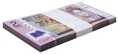 Paraguay 2000 Guaranies, 2023, P-228e, UNC Polymer X 100 PCS Bundle Pack - Image 1 of 2