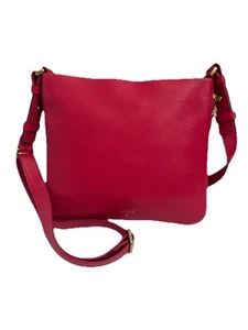 Fossil crossbody shoulderbag Leather Hot Pink Purse Organizer - Picture 1 of 9