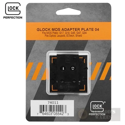 Placa adaptadora Glock 04 MOS G17 G19 G26 G34 G45 G47 Leupold EOTech Shield 74011 Foto 1 de 3