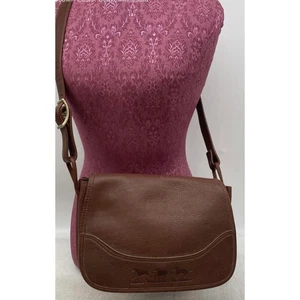 BOLSO BANDOLERA DE CUERO MARRÓN VINTAGE BANDOLERA DE HOMBRO  - Imagen 1 de 11