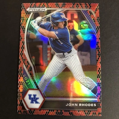 2021 Panini Prizm Draft Picks Snakeskin /25 John Rhodes #PDP76 SP Card - Image 1 of 2