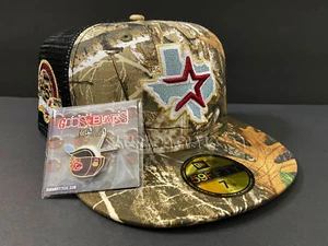 EXCLUSIVE HOUSTON ASTROS FITTED HAT RAHNNI REAL TREE GOOSEBUMPS CAMO 45TH 7 5/8 - Picture 1 of 12