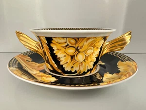 VERSACE Vanity SOUP CUP & SAUCER 11 3/4 oz Rosenthal Never used - Picture 1 of 3