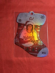 2024 Topps Holiday CJ Abrams Stocking Die Cut Ornament #SDC-13 Nationals🔥 - Picture 1 of 3
