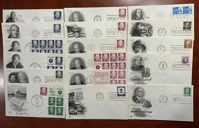 US #1393-1400 FDC 1970-74 Regular Issue COMPLETE SET (17 Unaddressed) - Image 1 of 4