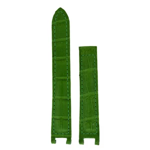 Cartier Pasha Green 15.5mm x 14mm Alligator Leather Deployment Strap - Picture 1 of 2