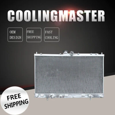 Fit 02-07 Mitsubishi Lancer L4 OZ LS ES DE AT/MT 2 Row Aluminum Radiator - Image 1 of 4