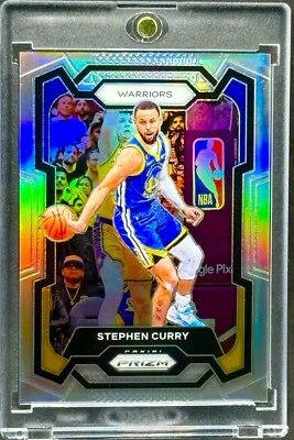 Stephen Curry RARO REFRACTOR PLATA TARJETA DE INVERSIÓN SSP PANINI WARRIORS COMO NUEVO Foto 1 de 2