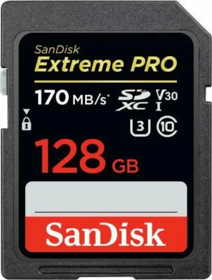 SanDisk 128GB Extreme PRO SD SDXC Memory Card 170MB/s Class 10 UHS-1 U3 4K 128G - Image 1 of 2
