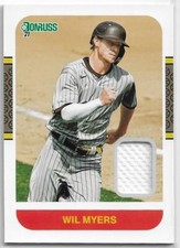 2021 Donruss Retro 1987 Materials Wil Myers #87M-WM Jersey Relic Padres